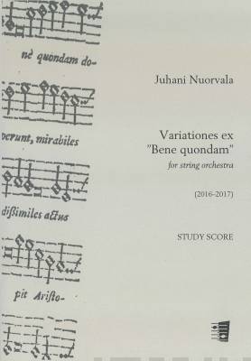 Variations ex "Bene quondam" for string orchestra - Study score