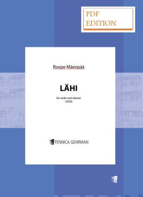 Lähi for violin and clarinet (PDF) - Playing score