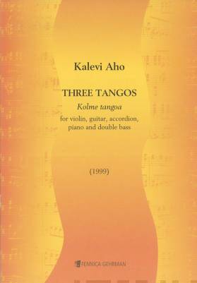 Three Tangos for for violin, guitar, accordion, piano and double bass - Score