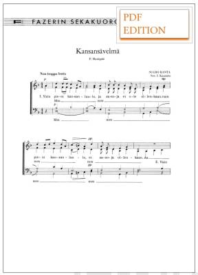 Kansansävelmä (Vain pieni kansanlaulu) (PDF) - Mixed choir
