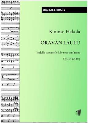 Oravan laulu for voice and piano (PDF)