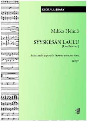 Syyskesän laulu (PDF) bassoäänelle ja pianolle