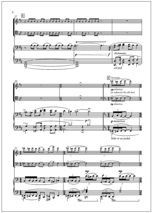 War Nocturne for violin, violoncello and piano - Score (piano) & parts