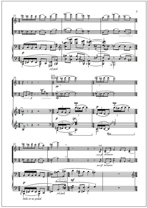 War Nocturne for violin, violoncello and piano - Score (piano) & parts