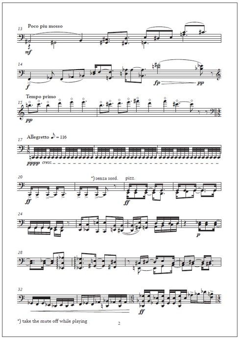 Allora for violoncello solo