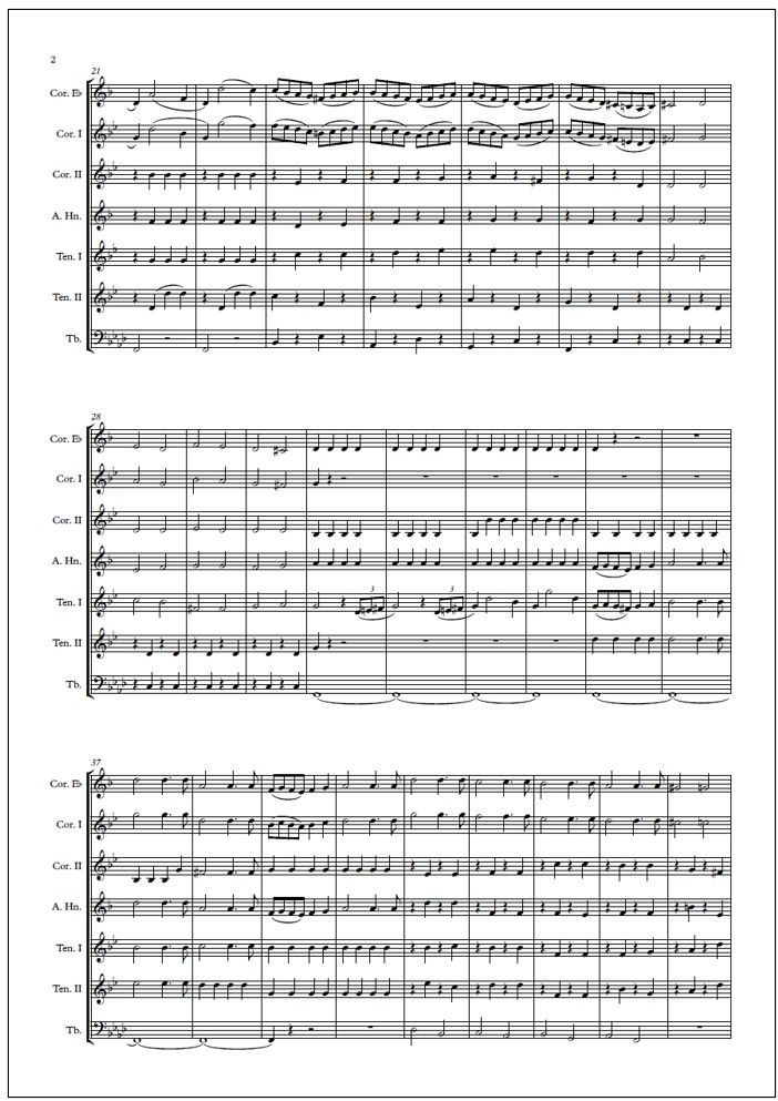 Overture in F Minor (JS 146) for brass septet - Score & parts