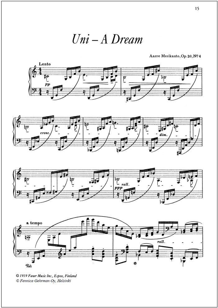 Kuusi pianokappaletta - Piano