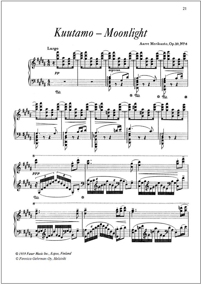 Kuusi pianokappaletta - Piano