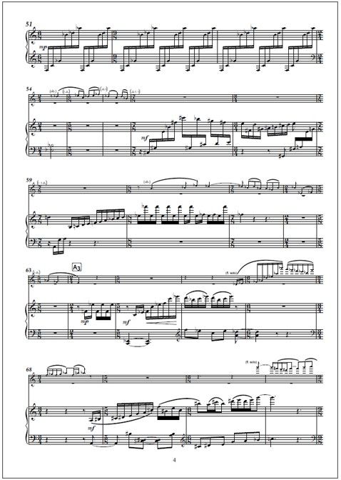 Double concerto for flute, harp and orchestra - Solo parts