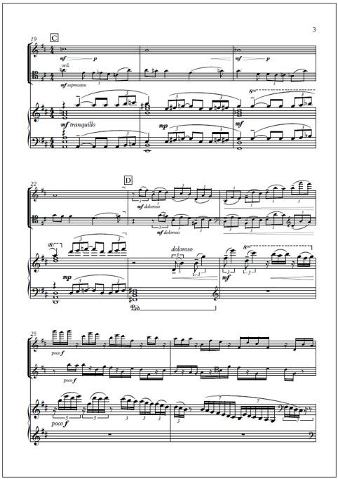 War Nocturne for violin, violoncello and piano - Score (piano) & parts (PDF)