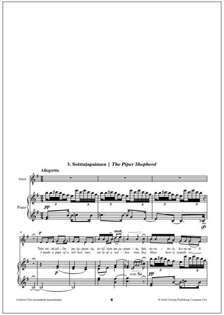 Viisi suomalaista kansanlaulua - Laulu & piano