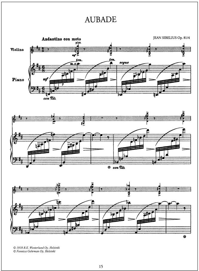 Five Pieces for Violin and Piano op. 81