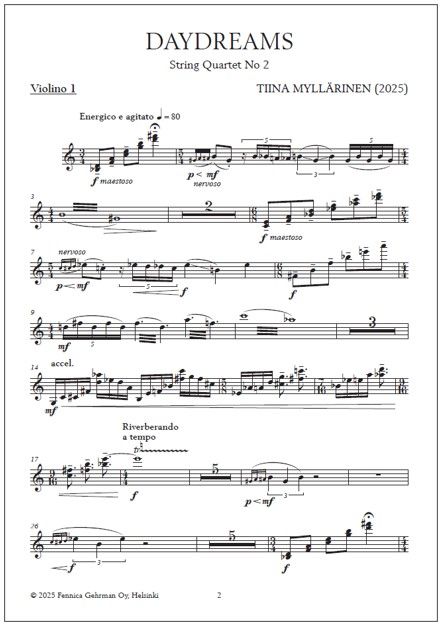 Daydreams - Score & parts