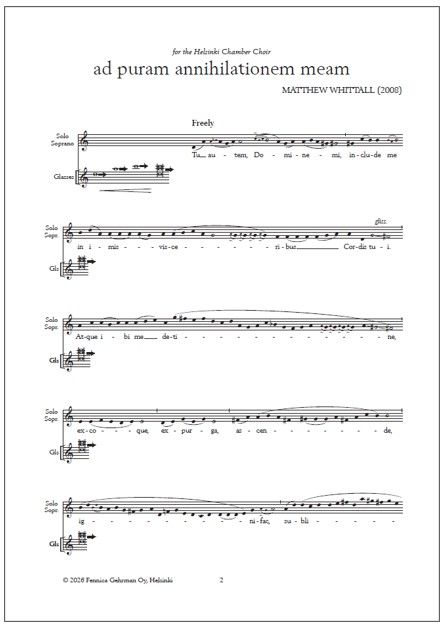 ad puram annihilationem meam (PDF) - Mixed choir
