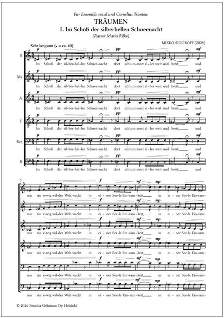 Träumen - Mixed choir