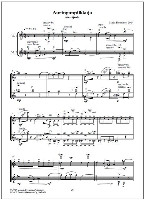 Violin Blend 2024 - 18 new Finnish violin duos