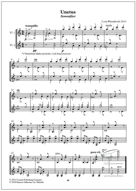 Violin Blend 2024 - 18 new Finnish violin duos