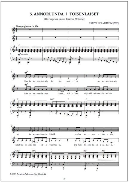 Måla himlen - Taivaan maalari for voice & piano