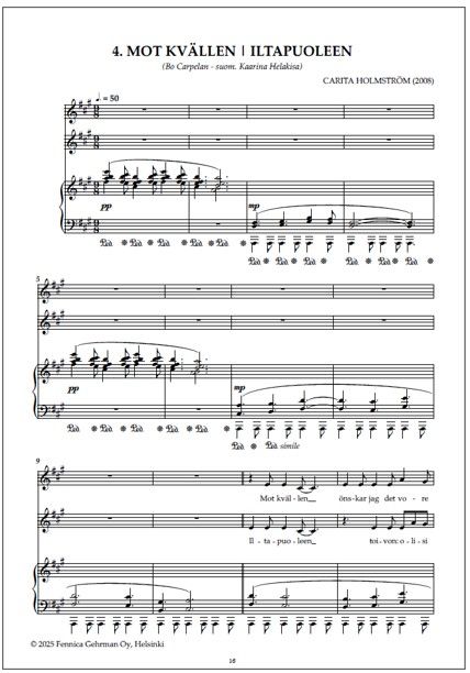 Måla himlen - Taivaan maalari for voice & piano