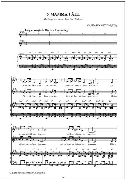 Måla himlen - Taivaan maalari for voice & piano