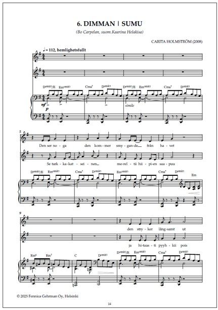 Måla himlen - Taivaan maalari for voice & piano