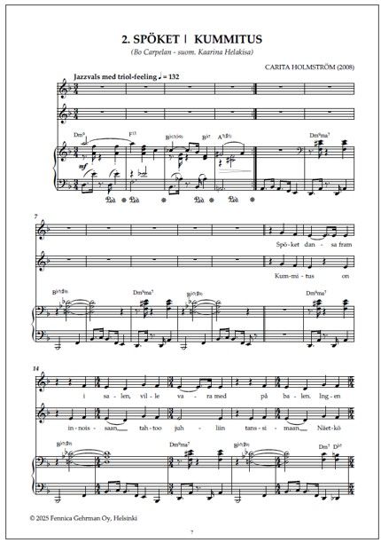 Måla himlen - Taivaan maalari for voice & piano