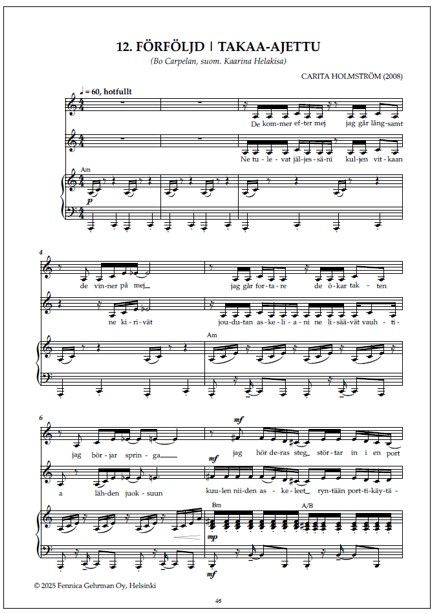 Måla himlen - Taivaan maalari for voice & piano