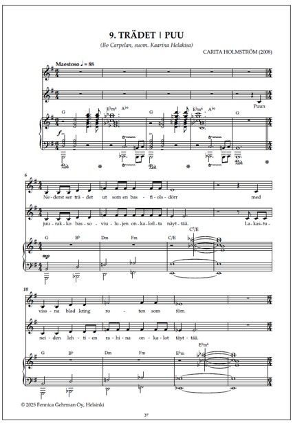 Måla himlen - Taivaan maalari for voice & piano