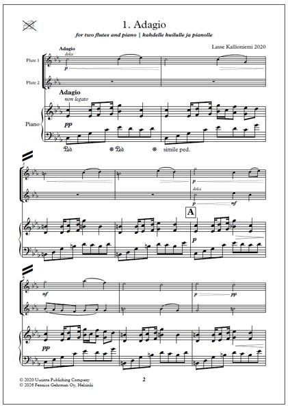 Colours of the Spring for two flutes and piano