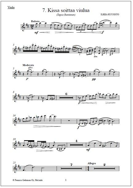 Eläimellisiä lauluja - Voice and piano