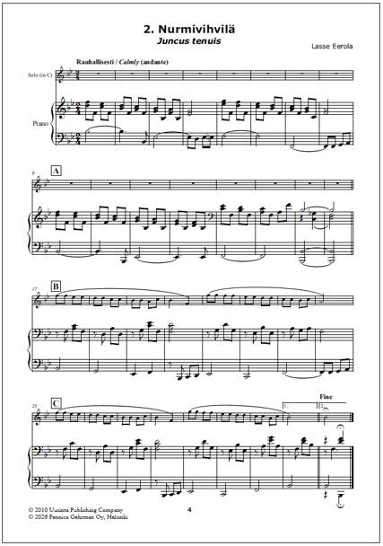 N-sarja (N Suite) for clarinet and piano