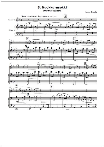 N-sarja (N Suite) for clarinet and piano