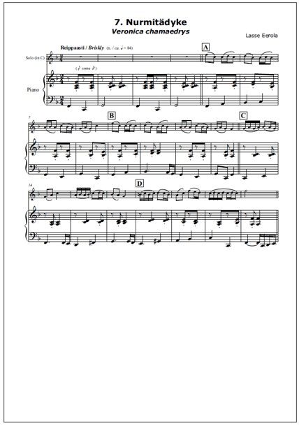 N-sarja (N Suite) for clarinet and piano