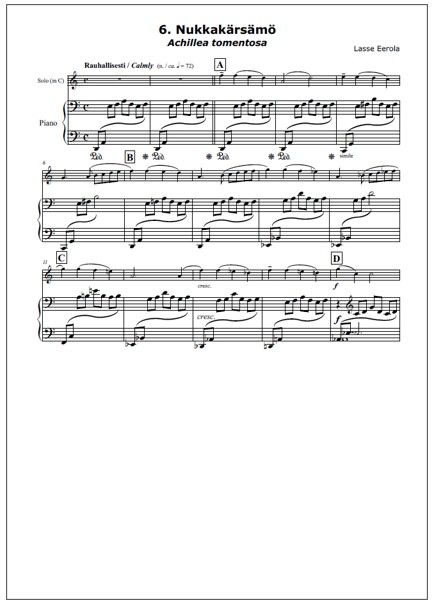 N-sarja (N Suite) for flute or oboe and piano