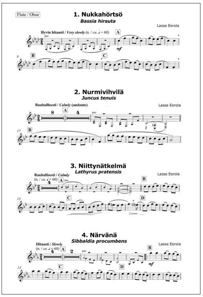 N-sarja (N Suite) for flute or oboe and piano