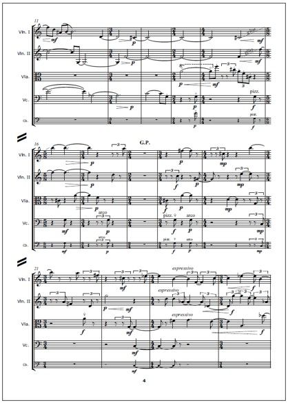 Arco Naturale for string quartet - Score & parts