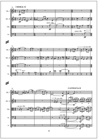 Arco Naturale for string quartet - Score & parts