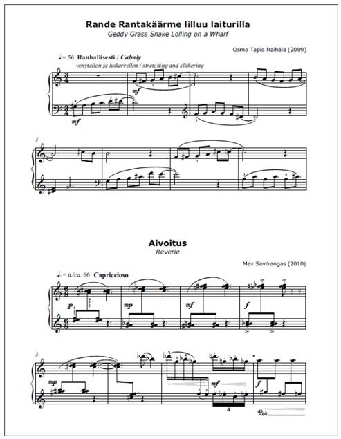 Piano Blend 2010 - 24 piano works by Finnish contemporary composers