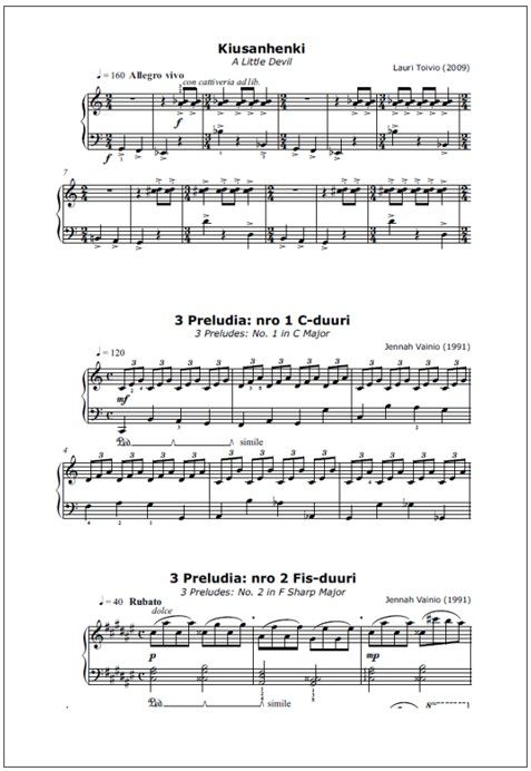 Piano Blend 2010 - 24 piano works by Finnish contemporary composers