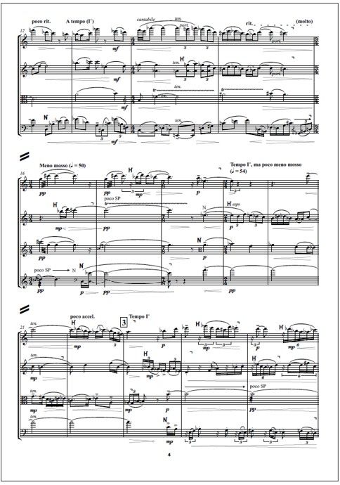 Trois poèmes for string quartet - Score & parts