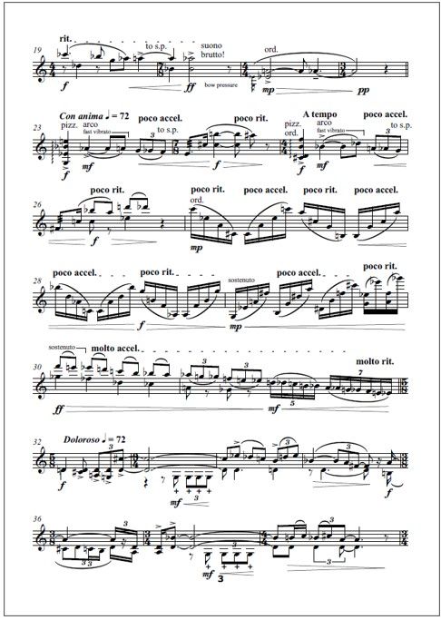 Kunnes kivi halkeaa (Until the Stone Splits) for violin