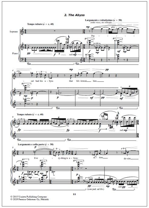 The Baudelaire Songs for soprano and piano