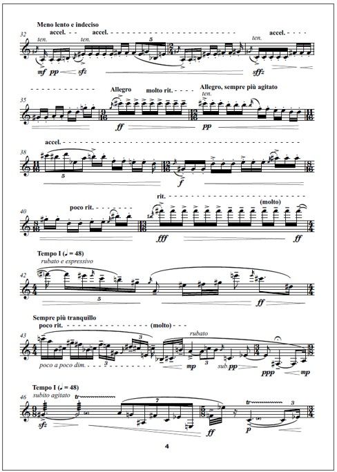 Sans paroles for clarinet