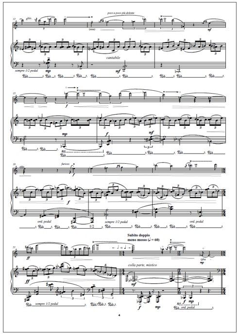 Obsession II for flute and piano