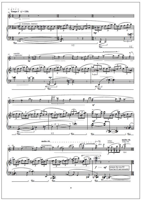 Obsession II for flute and piano