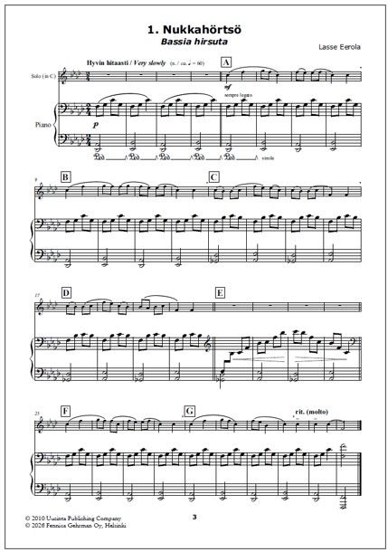 N-sarja (N Suite) for alto saxophone and piano