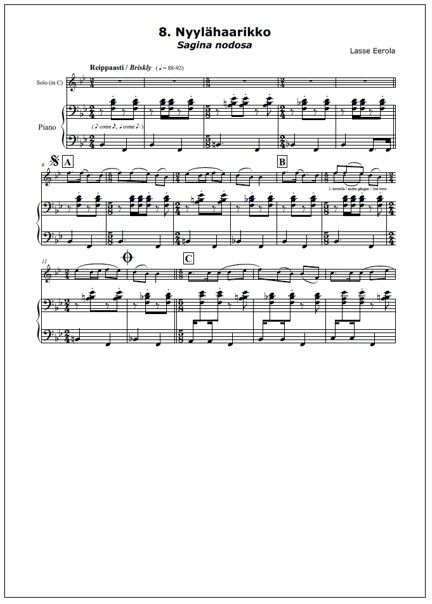 N-sarja (N Suite) for alto saxophone and piano