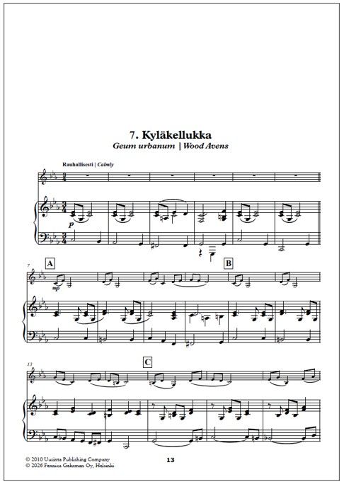 K-kokoelma (K Collection) for clarinet and piano