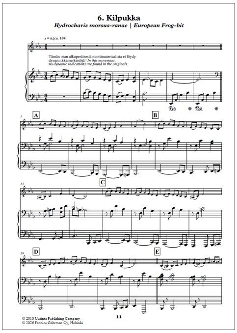 K-kokoelma (K Collection) for clarinet and piano