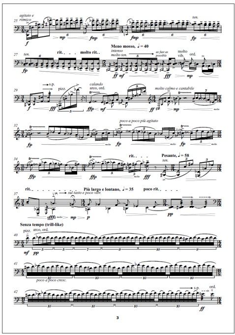 Sanasi, kiveen uponneet (Thy words, submerged in stone) for violoncello solo